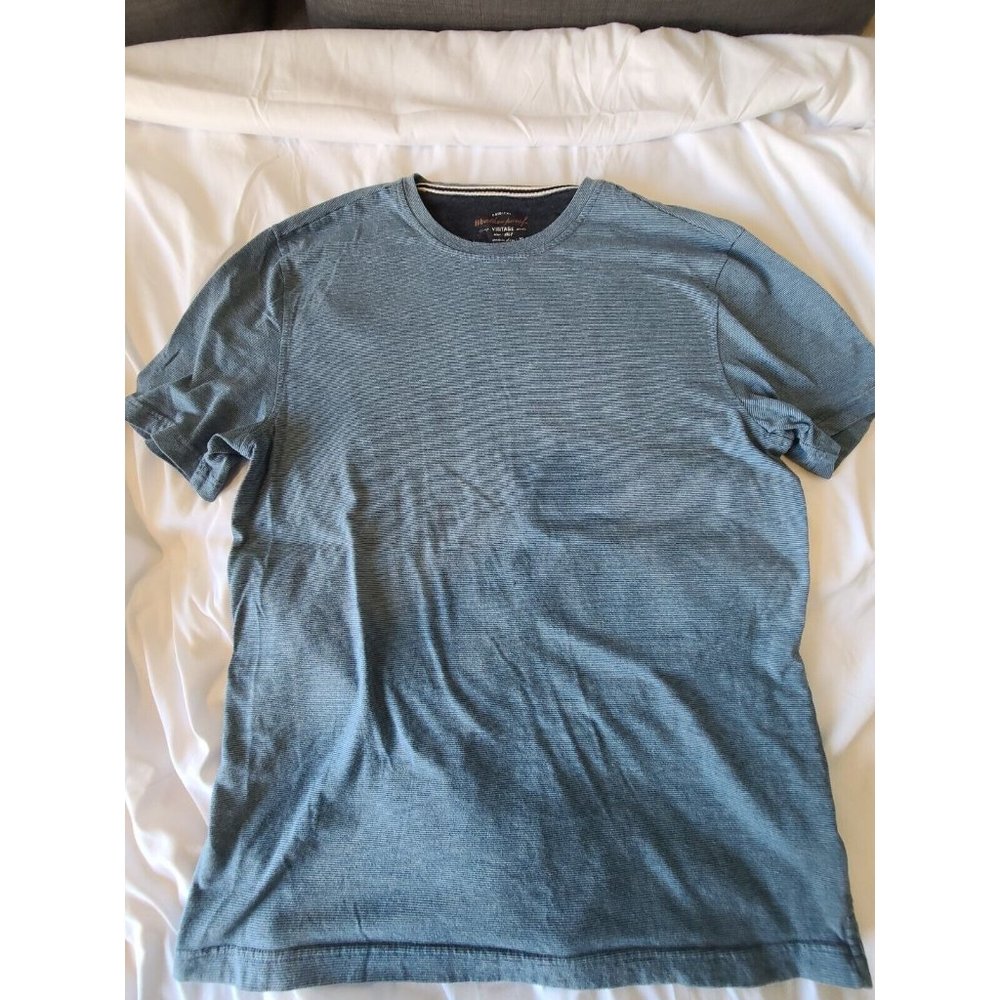 Weatherproof Vintage Blue Striped Shirt, Size XL